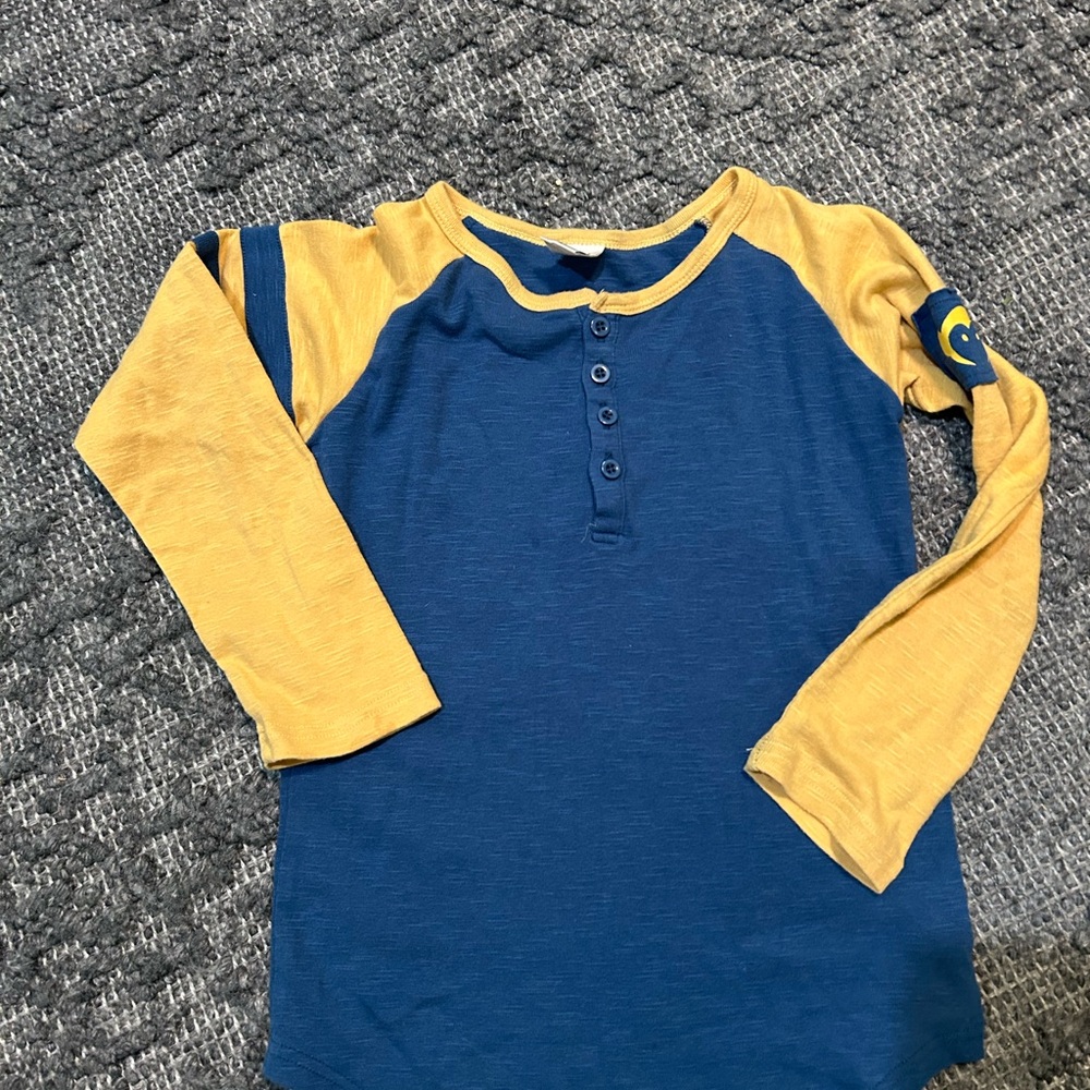 Appaman Blue and Yellow Long Sleeve Tee